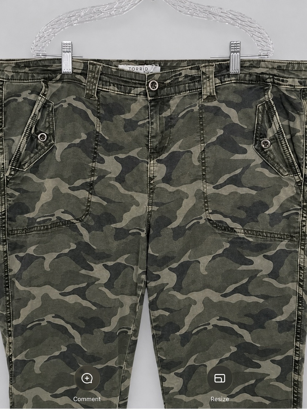 Torrid Olive Camo Ankle Pants - Picture 2 of 8